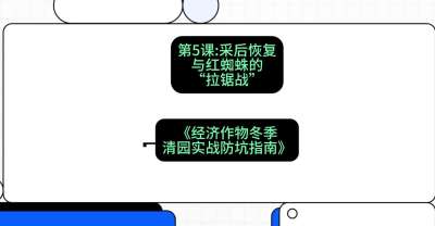 第5节：【柑橘清园】采后恢复与红蜘蛛的&ldquo;拉锯战&rdquo;，课程：《经济作物冬季清园&middot;实战防坑指南》#识农AI