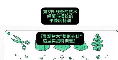 第03节：线条的艺术&mdash;&mdash;绿篱与模纹的平整度特训，课程：《景观树木&ldquo;整形外科&rdquo;造型实战特训营》#识农AI